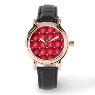 Rode Gouden Diamant Geplozen Horloge