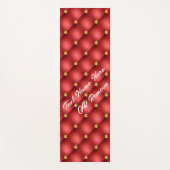 Rode Gouden Diamant Tufted Yoga Mat met Aangepaste (Voorkant)