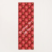 Rode Gouden Diamant Tufted Yoga Mat met Aangepaste (Achterkant)