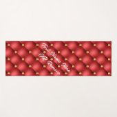 Rode Gouden Diamant Tufted Yoga Mat met Aangepaste (Voorkant (horizontaal))