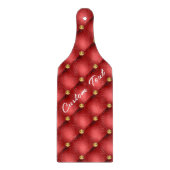 Rode Gouden Edelsteen Snijplank met Aangepaste Tek (Voorkant)