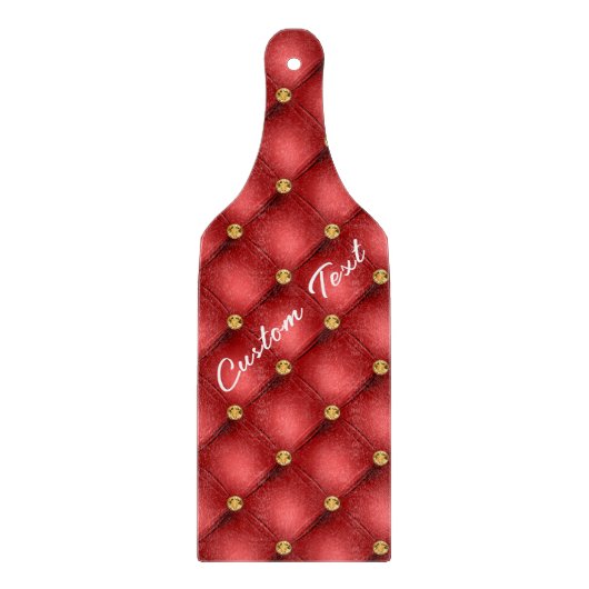 Rode Gouden Edelsteen Snijplank met Aangepaste Tek (Voorkant)