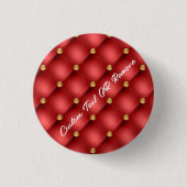 Rode Gouden Edelsteen Tufted Button met aangepaste (Voorkant)