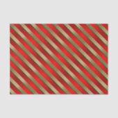 Rode, gouden en groene diagonale strepen tissuepapier (Voorkant)