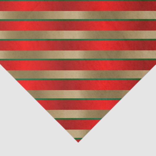 Rode, gouden en groene diagonale strepen tissuepapier (Detail)