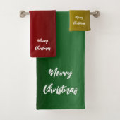 Rode, gouden en groene kerst bad handdoek (Insitu)