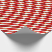 Rode, gouden en witte kerststrepen cadeaupapier (Hoek)