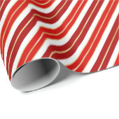 Rode, gouden en witte kerststrepen cadeaupapier (Rol Hoek)