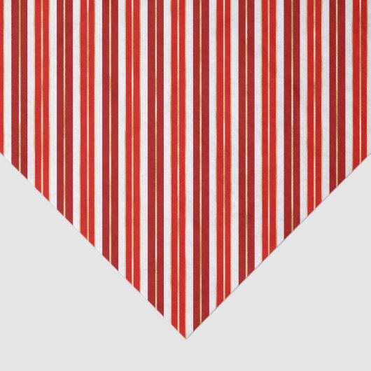 Rode, gouden en witte kerststrepen tissuepapier (Detail)