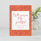 Rode Gouden Festive Zakelijke Kerstkaart (Staand voorkant)