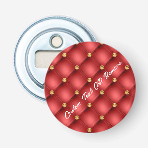 Rode gouden flesopener met aangepaste tekst button flesopener