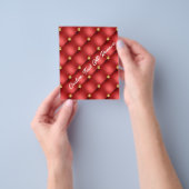 Rode gouden flyers met aangepaste tekst (Hand)