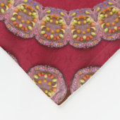 Rode Gouden Gele rozetten Mandala Fleece Deken (Hoek)