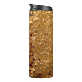 Rode Gouden Glitter Festive Confetti Thermosbeker (Geroteerd rechts)