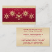 Rode, gouden glitter KIJKSneeuwvlokken Kaart (Voorkant / Achterkant)