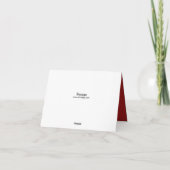 Rode & Gouden Glitter Masker Maskerade Bedankkaart (Achterkant)