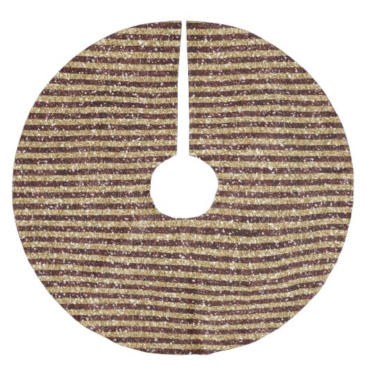 Rode gouden glitter Sparkle Stripes Kerstboom Rok (Voorkant)