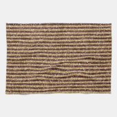 Rode gouden glitter Sparkle Stripes Theedoek (Horizontaal)