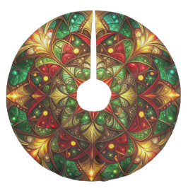 Rode Gouden Groene Decoratieve Boom Rok Kerstboom Rok