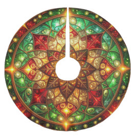 Rode Gouden Groene Decoratieve Boom Rok Kerstboom Rok