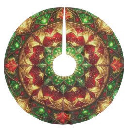 Rode Gouden Groene Decoratieve Boomrok Kerstboom Rok