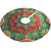 Rode Gouden Groene Sierboom Rok Kerstboom Rok (Gekanteld)