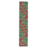 Rode Gouden Groene Vakantietafel Runner Medium Tafelloper (Voorkant)