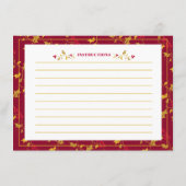 Rode gouden heilige bessen seizoensgebonden recept informatiekaartje (Achterkant)