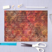 Rode Gouden Herfst Ephemera Patroon Tissuepapier (Craft)