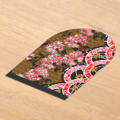 Rode & Gouden Japan Luxe Acryl Uitnodiging (Laagn)