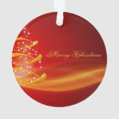 Rode Gouden Kerstboom Merry Christmas Versiering Ornament (achterkant)