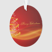 Rode Gouden Kerstboom Merry Christmas Versiering Ornament (voorkant)