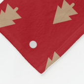 Rode Gouden Kerstboom Patroon Familie Foto Fleece Deken (Hoek)