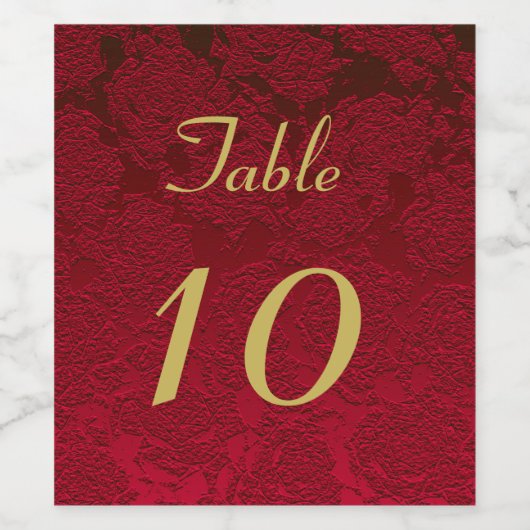 Rode gouden kerstwinter wijn etiket (Enkel label)