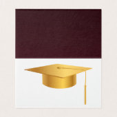 Rode Gouden Klasse Afstudeerkaart om de Datum te B Kaart (Binnenkant ongevouwen)