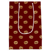 Rode gouden lippen medium cadeauzakje (Achterkant)