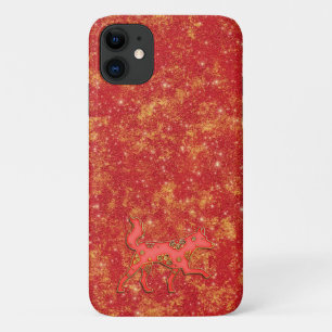 Rode Gouden Maan Chinees Nieuwjaar Dierriem Hond Case-Mate iPhone Case