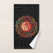 Rode & Gouden Mandala Bad Handdoek (Handdoek)