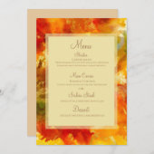 Rode, gouden, oranje, groene marmerinkdruk menu (Voorkant / Achterkant)