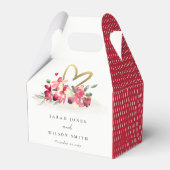 Rode gouden orchidee Waterverf Bedankdoosjes (Voorkant Zijde)