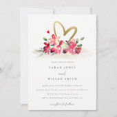 Rode gouden orchidee Waterverf Kaart (Voorkant)