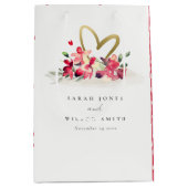 Rode gouden orchidee Waterverf Medium Cadeauzakje (Voorkant)