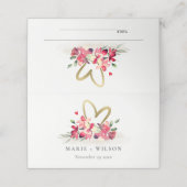 Rode gouden orchidee Waterverf Plaatskaartje (Buitenkant ongevouwen)