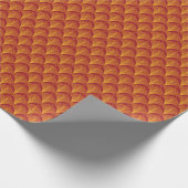 Rode gouden pauw: art deco. cadeaupapier (Hoek)