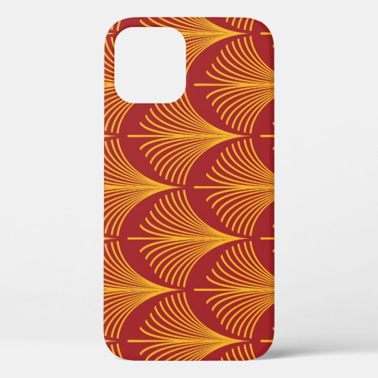 Rode gouden pauw: art deco. Case-Mate iPhone case (Achterkant)