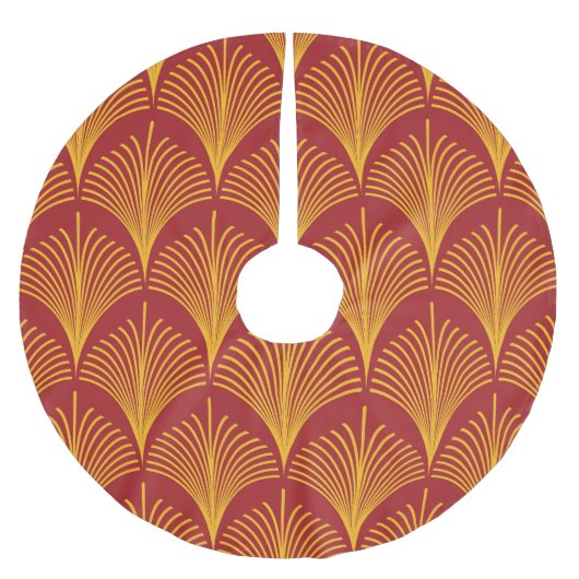 Rode gouden pauw: art deco. kerstboom rok (Voorkant)