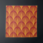 Rode gouden pauw: art deco. wandkleed<br><div class="desc">Naadloze rood en goud  art deco pauw vis schaal behangpatroon  Peacock Glamour Woont in  Art Deco Delight.  Art Deco pauwenweegschalen in Rijk Rood en Goud. Patroon,  achtergrond,  abstract,  textuur,  decor,  ,  illustratie,  retro,  lijn,  naadloos,  geometrisch,  ornament,  oud,  modern,  mooi,  vorm,  textiel,  decoratie,  decoratief</div>