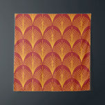 Rode gouden pauw: art deco. wandkleed<br><div class="desc">Naadloze rood en goud  art deco pauw vis schaal behangpatroon  Peacock Glamour Woont in  Art Deco Delight.  Art Deco pauwenweegschalen in Rijk Rood en Goud. Patroon,  achtergrond,  abstract,  textuur,  decor,  ,  illustratie,  retro,  lijn,  naadloos,  geometrisch,  ornament,  oud,  modern,  mooi,  vorm,  textiel,  decoratie,  decoratief</div>