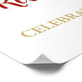 Rode Gouden Pensioenpartij Douane 18x24 Poster (Hoek)