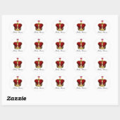 Rode Gouden Prins Babyshower Stickers (Vel)